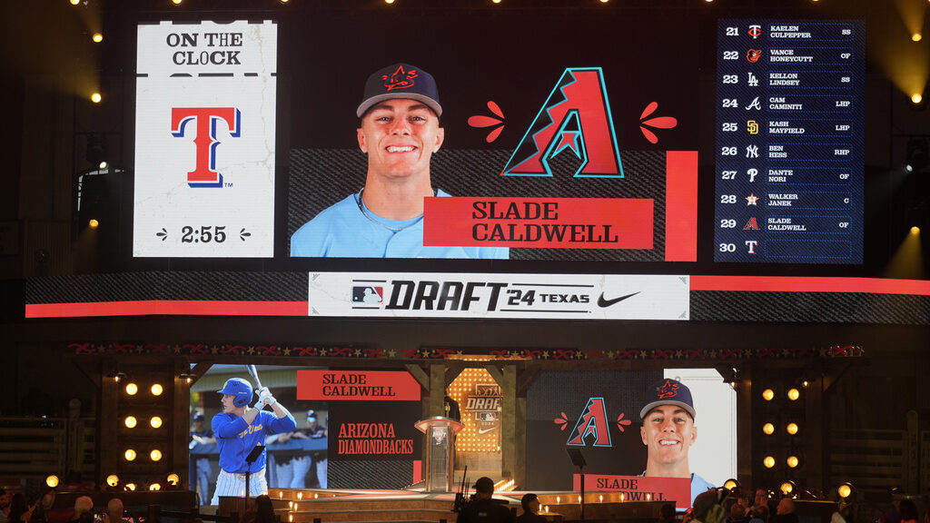 Diamondbacks select OF Slade Caldwell with No. 29 pick in MLB Draft