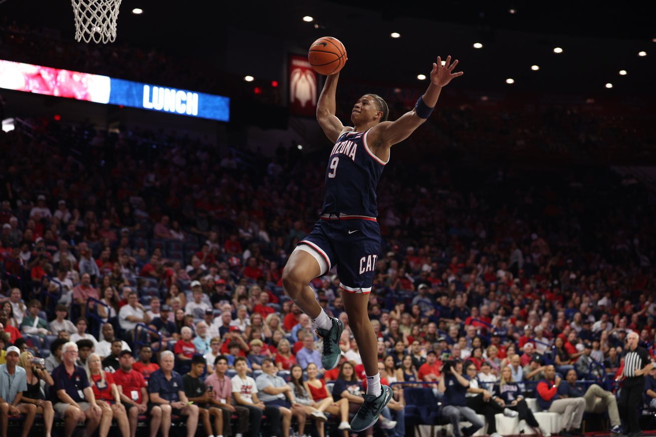 arizona-wildcats-mens-basketball-red-blue-scrimmage-caleb-love-carter-bryant-tommy-lloyd-2024-big12