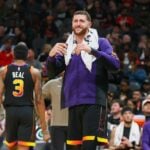 Phoenix Suns center Jusuf Nurkic looks on after game against Atlanta Hawks